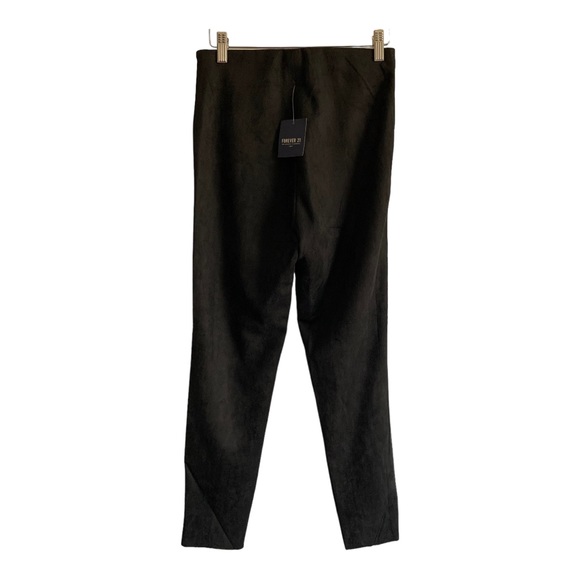 Forever 21 Faux Suede Split Hem Pants Sz M - Picture 2 of 5